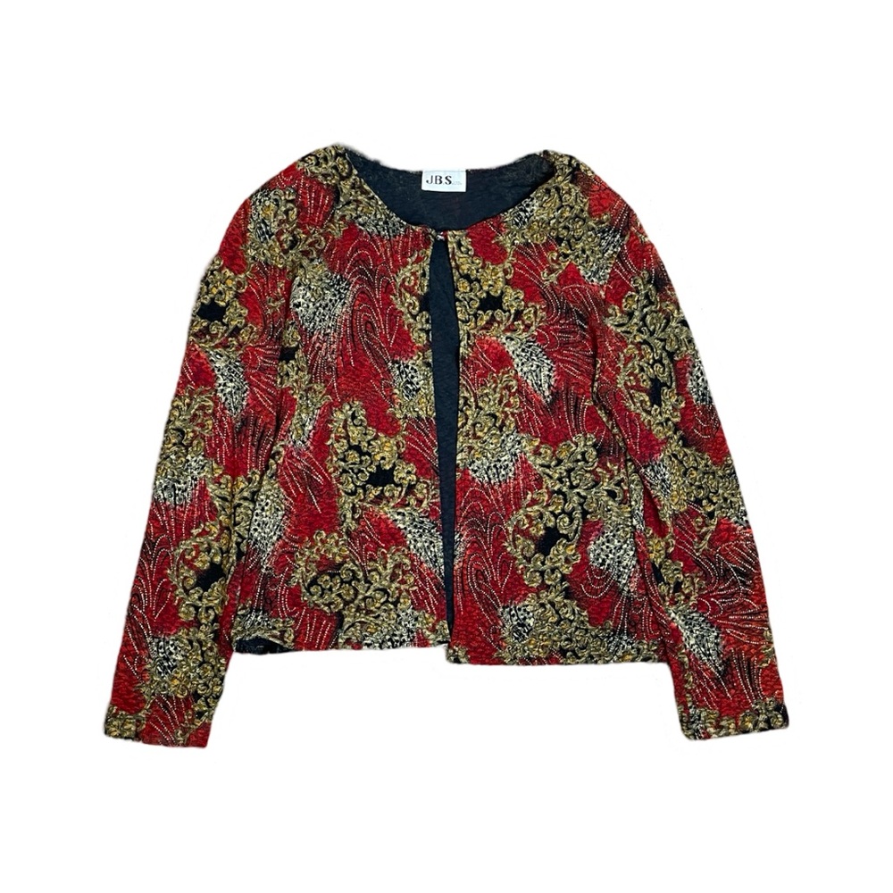 90s Red & Black Lightweight Cardigan Size L
